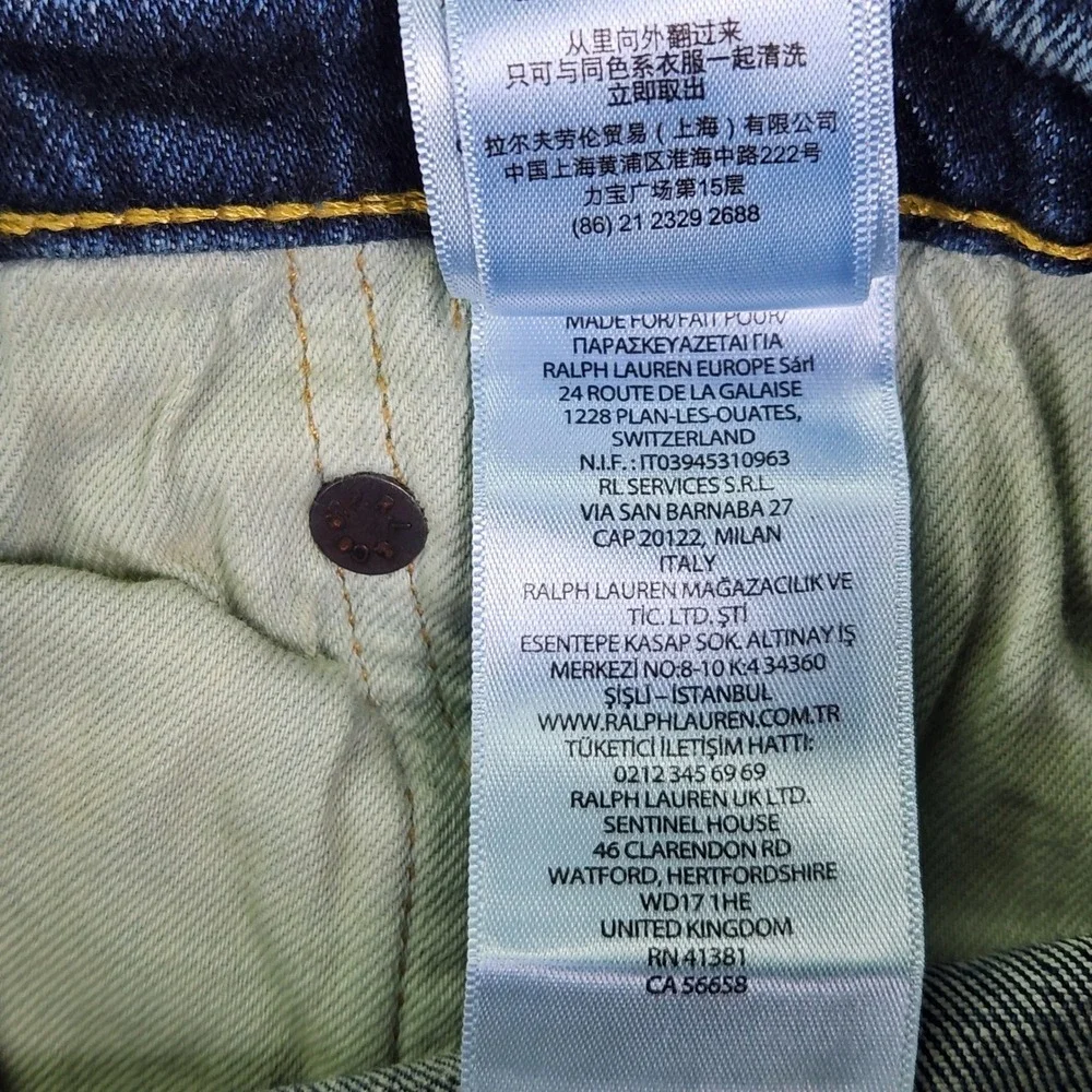 NWT Polo Ralph Lauren Classic Fit Paint Splatter Jeans 34x29 Button‎ Fly
